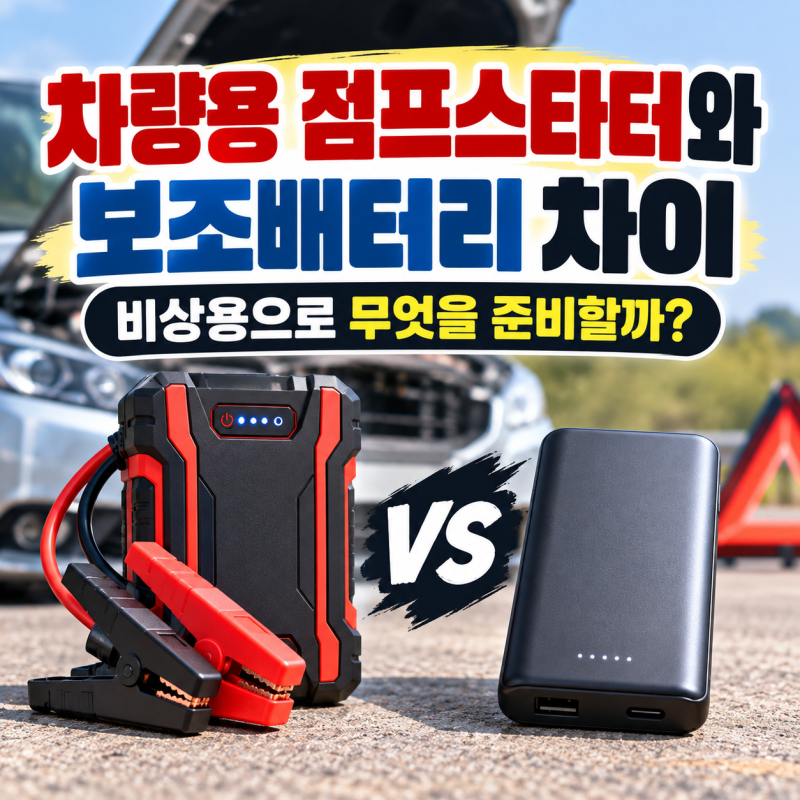 차량용 점프스타터와 보조배터리 차이, 비상용으로 무엇을 준비할까