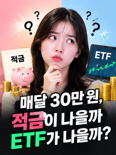 매달 30만 원, 적금이 나을까 ETF가 나을까?