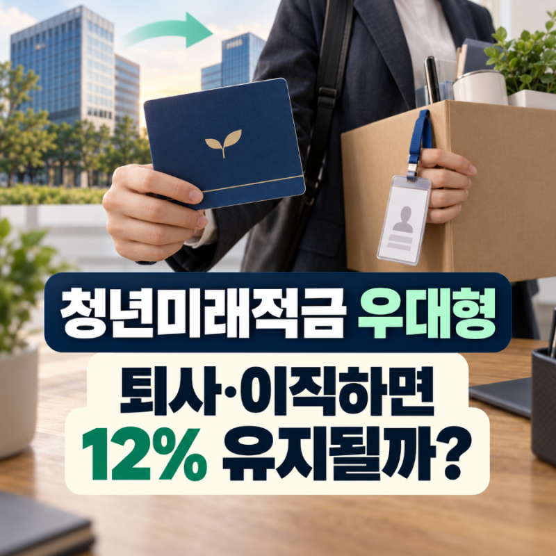 청년미래적금 우대형 가입 후 퇴사·이직하면? 29개월 재직 조건 정리