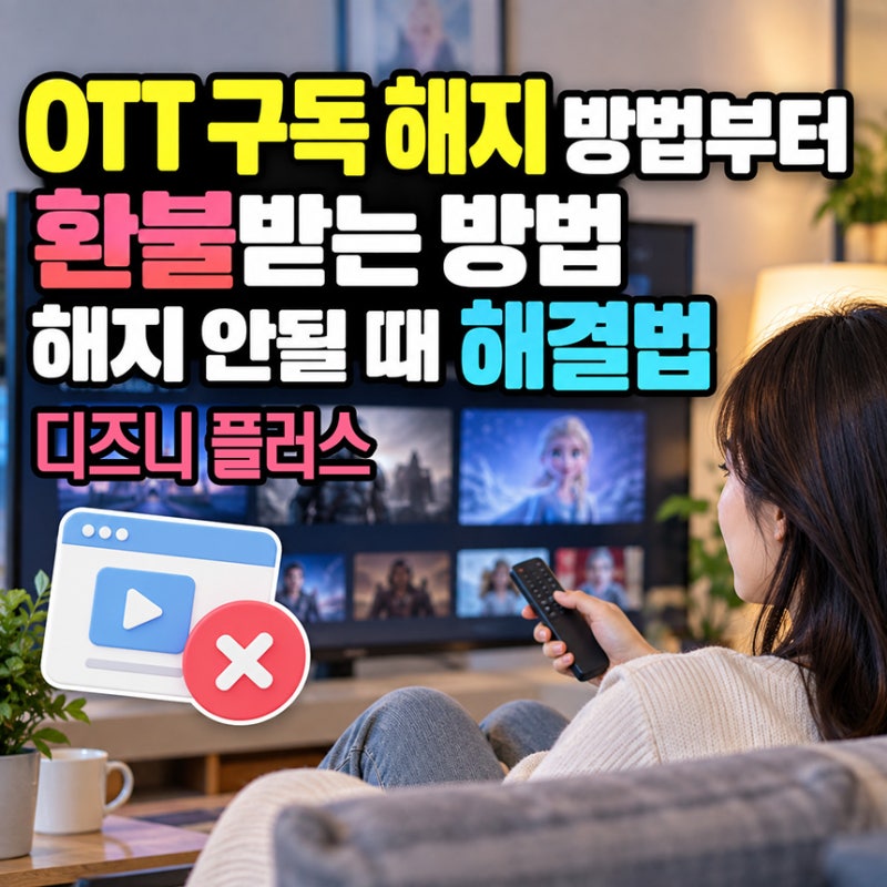 디즈니 플러스 해지 방법부터 환불받는 방법, 해지 안될 때 해결법까지 확인
