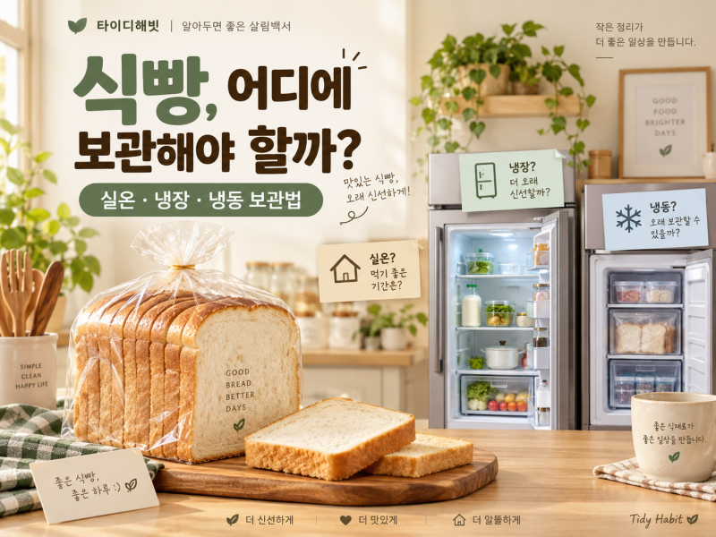 식빵 냉장고에 넣으면 안 될까? 실온·냉장·냉동 보관법 차이