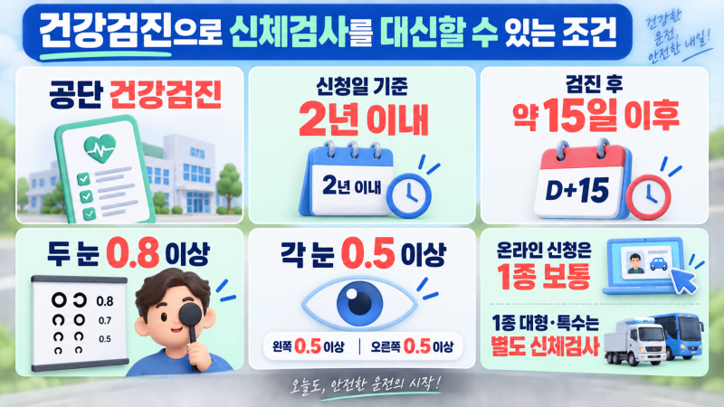 운전면허 적성검사, 건강검진 받았다면 온라인 신청될까?