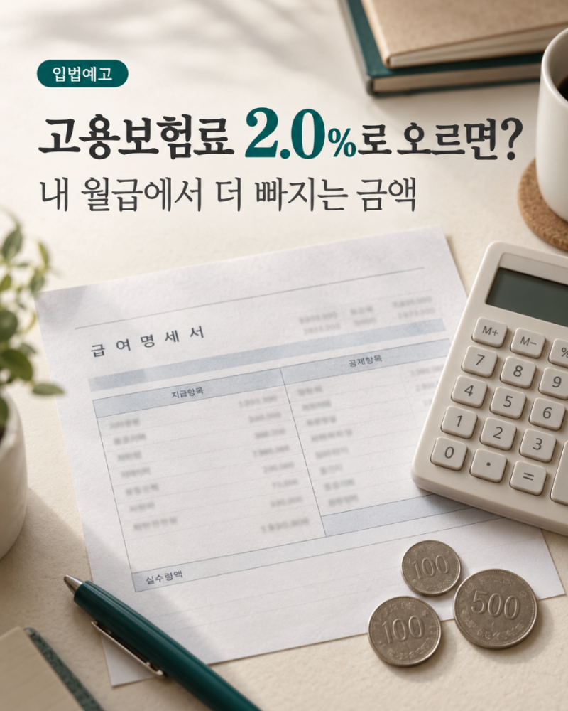 고용보험료 오르면 월급에서 얼마나 더 빠질까? 300만 원이면 월 3천 원