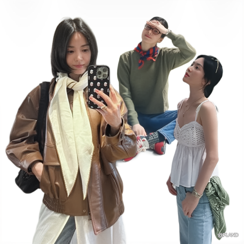 가을옷 괜히 샀네... 송혜교 스카프 코디의 반전