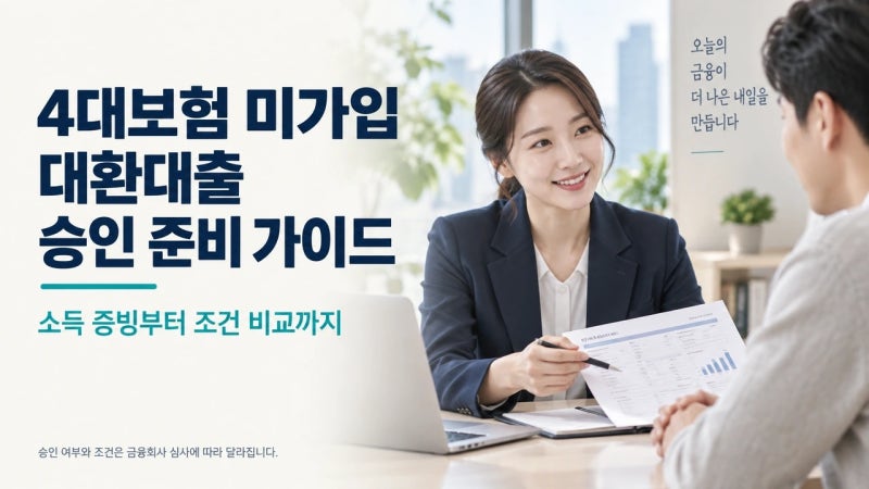 직장인인데 4대보험 미가입? 대환 진행 전 꼭 확인할 것들