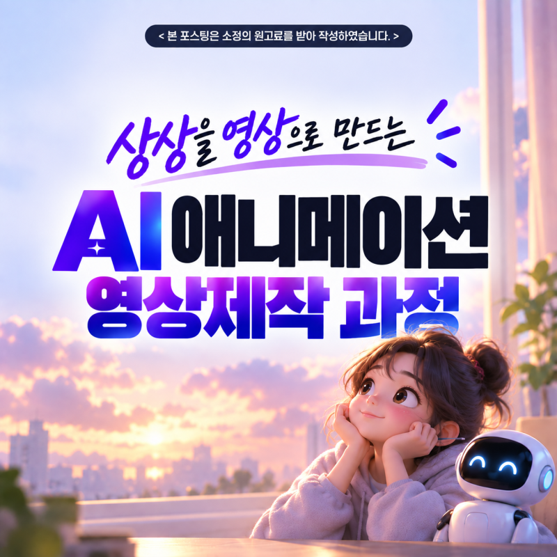 AI애니메이션 만들기 생성형AI 영상제작 국비지원 온라인 학원