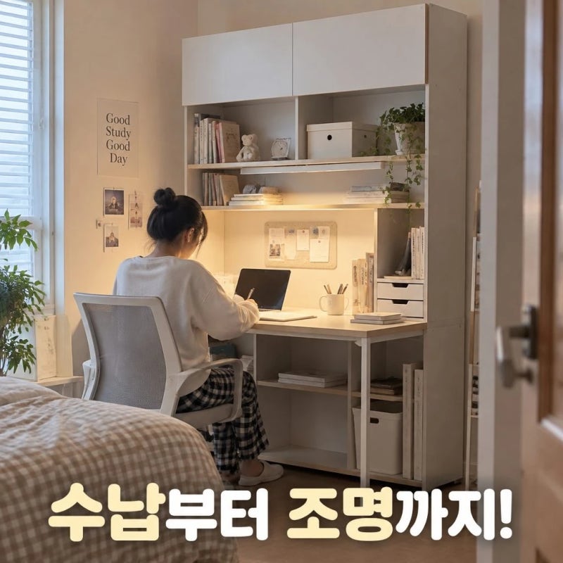데스커 1400폭 6단 책상세트 콘센트형 조명 도어형 DSCJ146ALS 솔직 스펙 정리