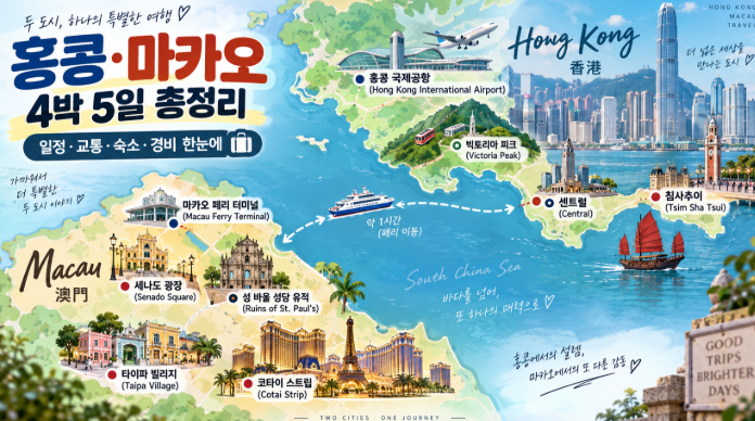 [홍콩·마카오 4박 5일 여행기 총정리] 일정·교통·숙소·경비 한눈에