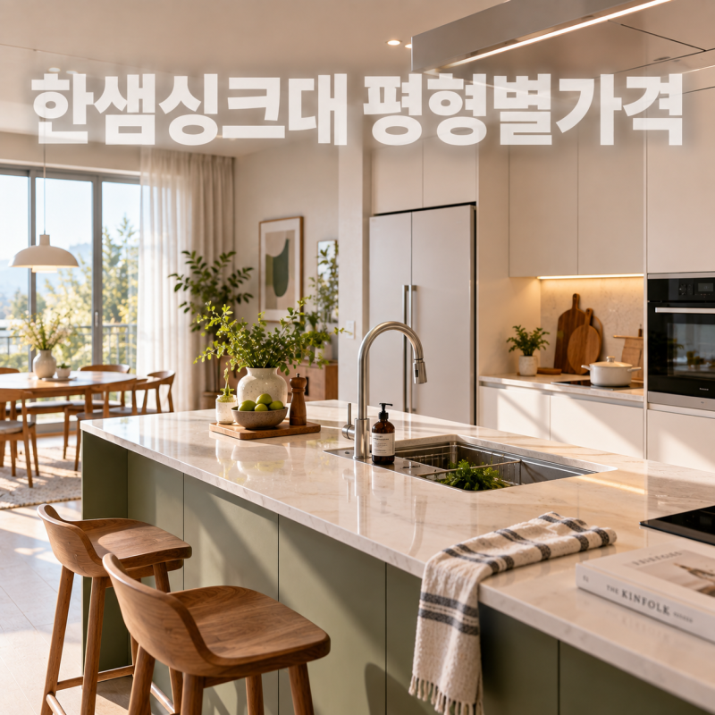 한샘싱크대가격 24평 32평 주방 교체 비용 얼마나 들까