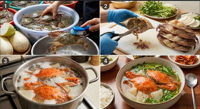 시장에서 사 온 제철 꽃게로 맑은 꽃게탕 끓여본 후기