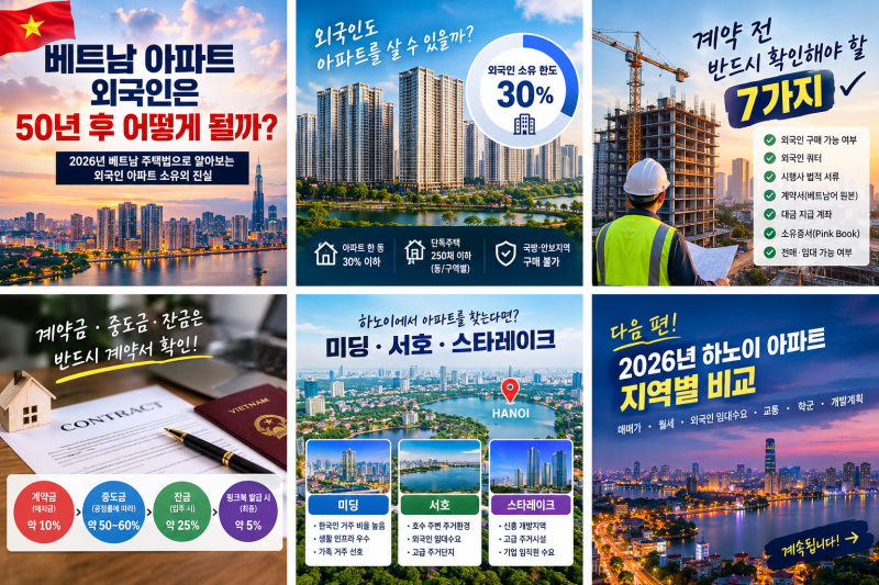 베트남 아파트 외국인이 사면 50년 뒤 빼앗긴다?