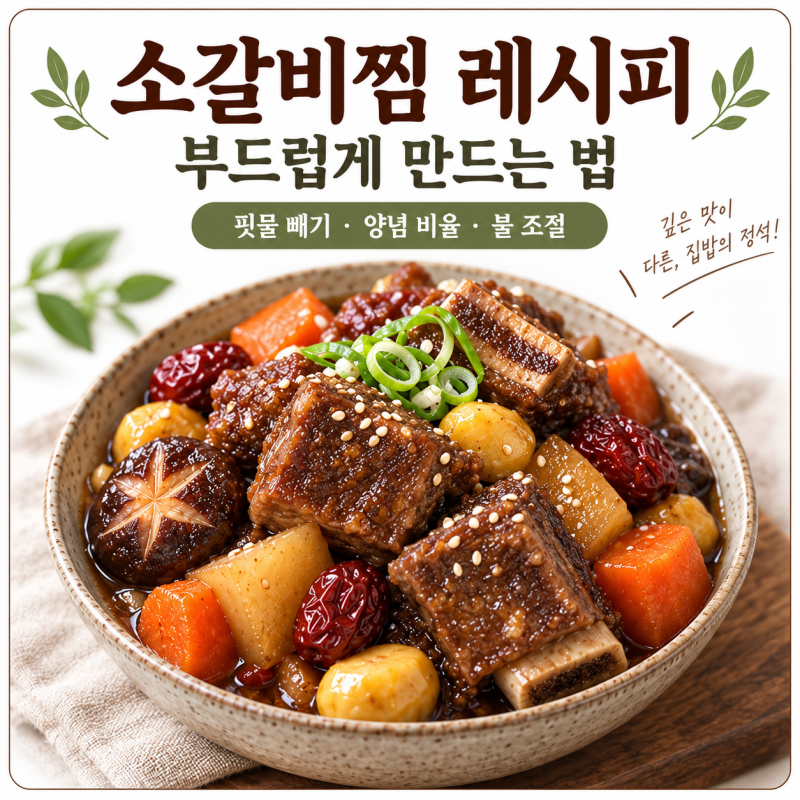 소갈비찜 레시피 부드럽게 만드는 법, 핏물 빼기부터 양념 비율까지
