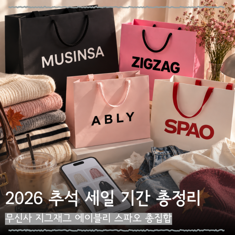"정가 주고 사면 아깝죠" 2026 추석 세일 정리 모음집(무신사,지그재그,에이블리,스파오)