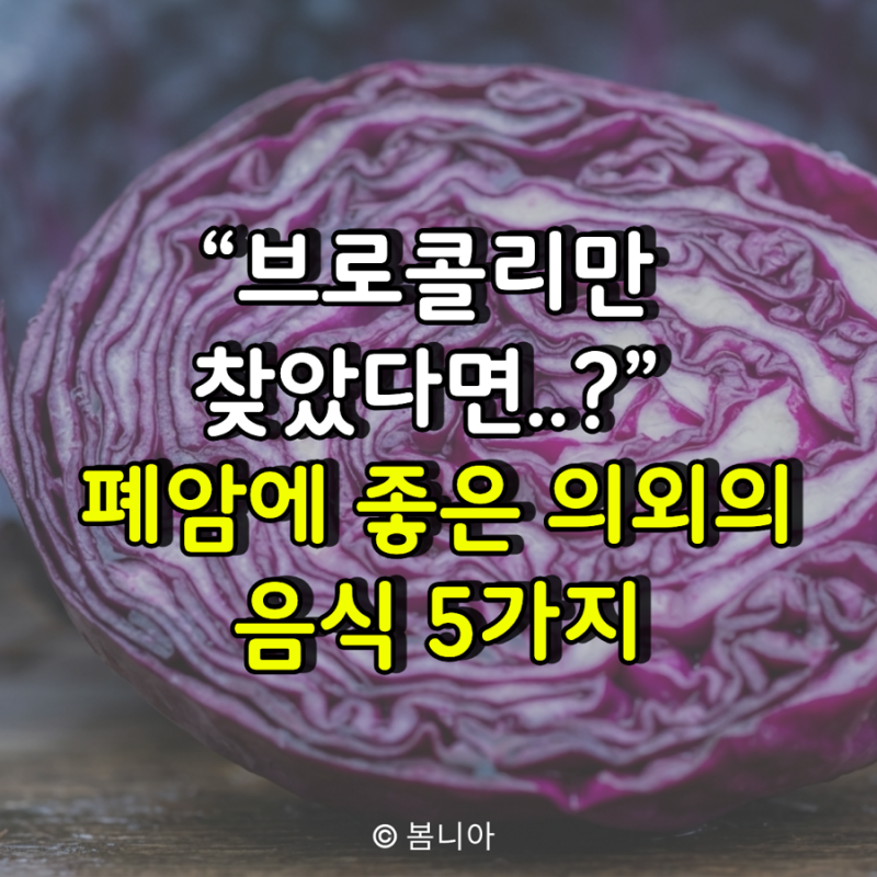 “브로콜리만 찾았다면..?” 폐암에좋은 의외의 음식 5가지
