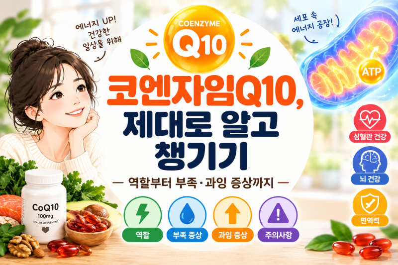 코엔자임Q10 제대로 알고 챙기기 역할부터 부족 과잉 증상까지