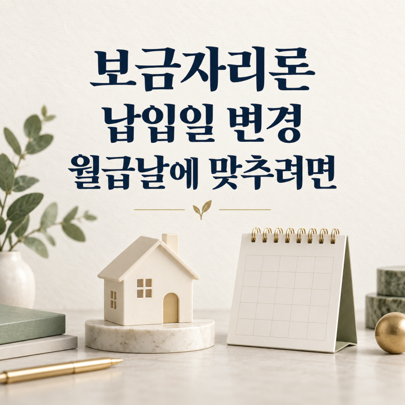 보금자리론 납입일 변경 방법｜월급날에 맞추기 전 확인할 3가지