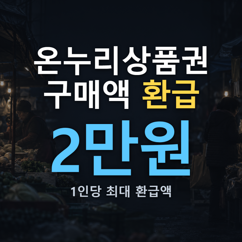 온누리상품권 환급, 전통시장서 최대 30% 받는 법