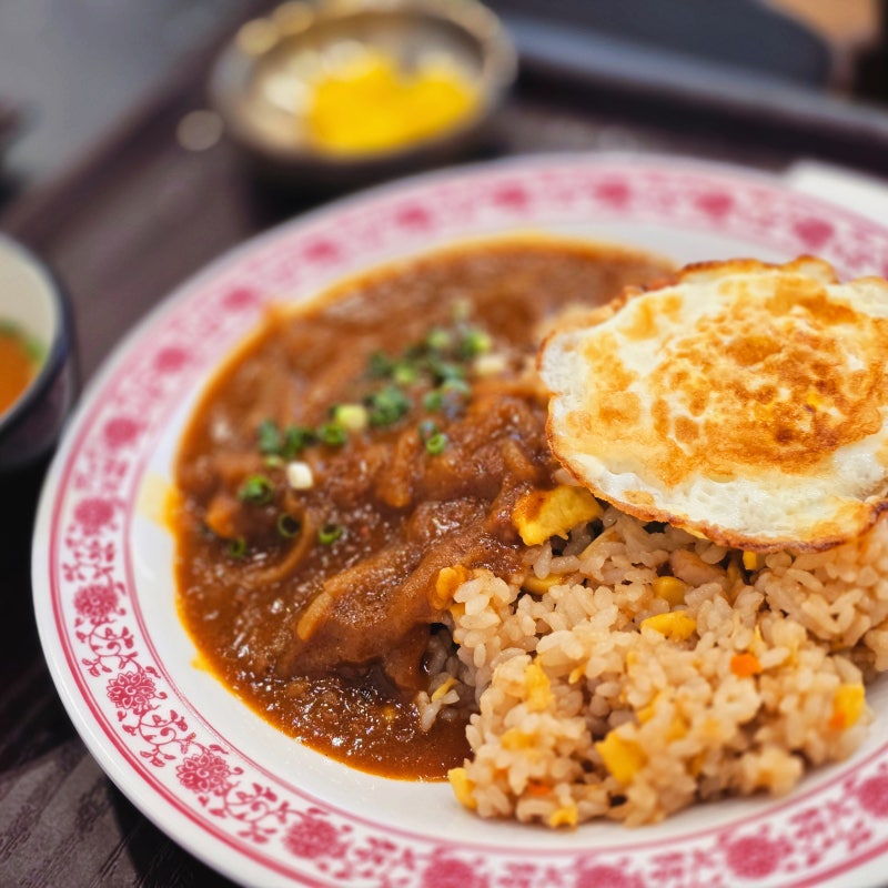 서울 용산 맛집 국립중앙박물관 푸드코트 한식미관 오색비빔밥 매운커리볶음밥 경양식돈까....
