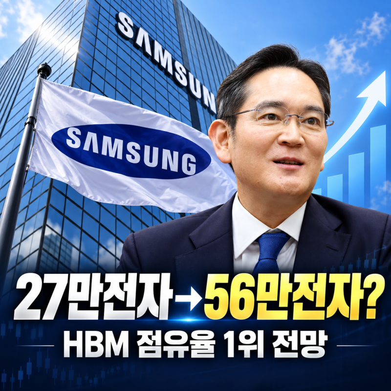 삼성전자 주가 "56만전자 간다?" HBM시장 점유율 1위 전망