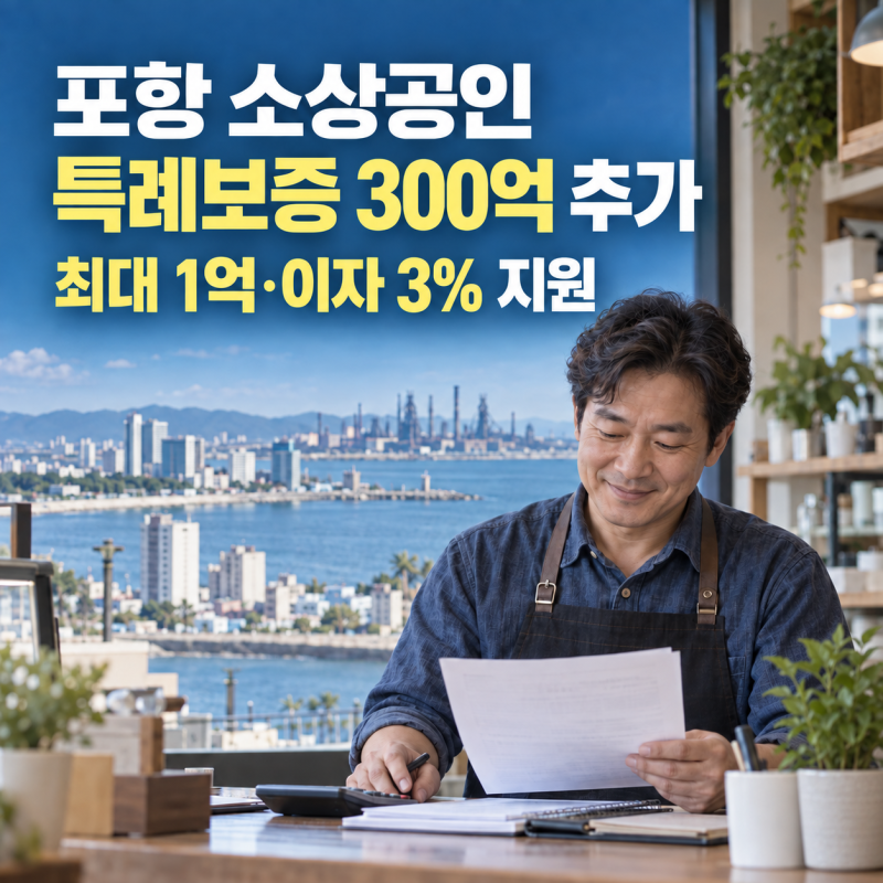 2026 포항시 소상공인 희망동행 특례보증 신청 방법｜최대 1억 원·이자 3% 지원