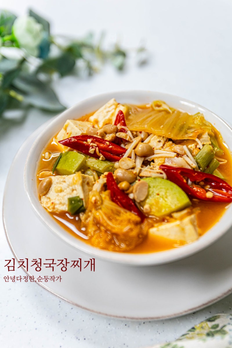 청국장찌개 끓이는법 김치청국장 레시피 고기없이 청국장 맛있게 끓이는법 신김치요리