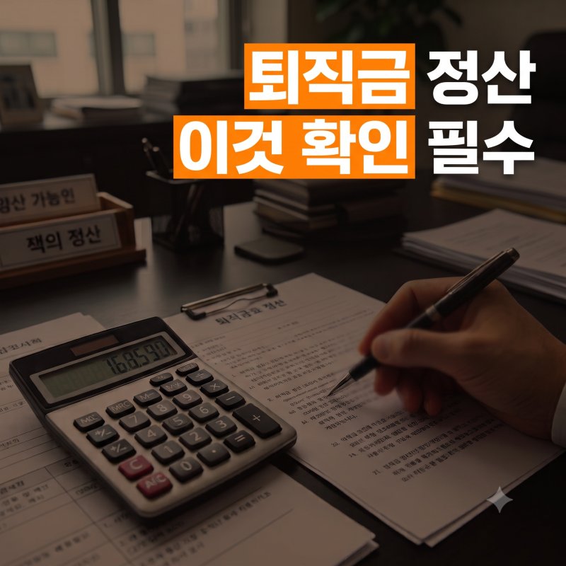 퇴직금 계산방법과 지급 기준, 상여금과 연차수당 반영 여부 체크