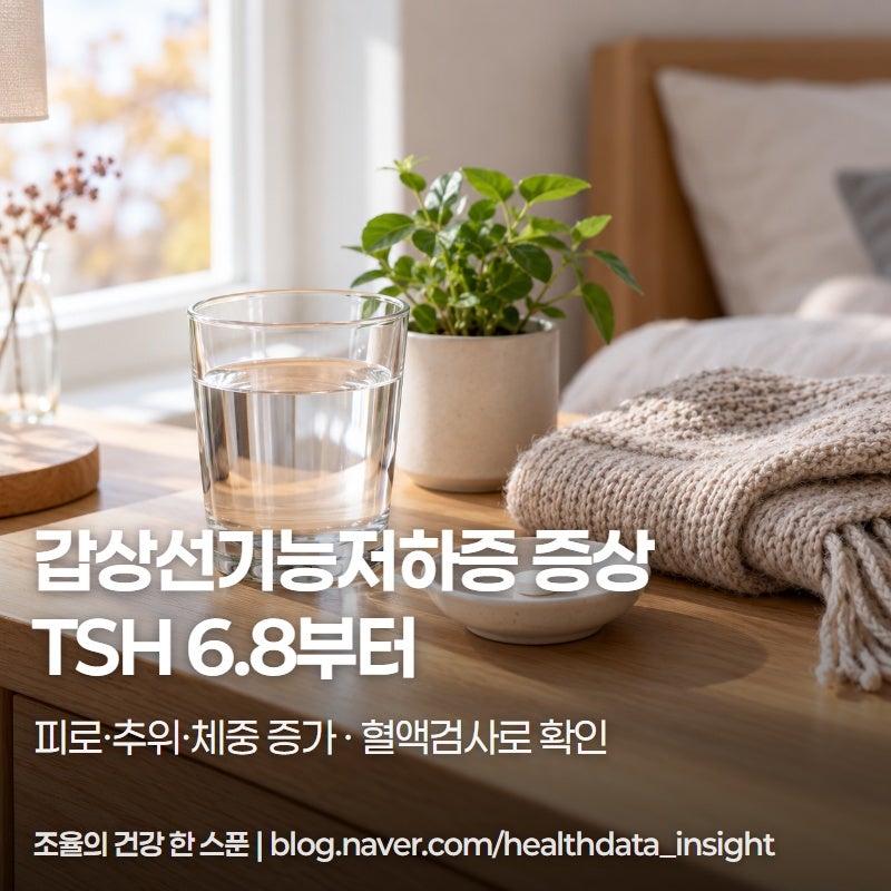 갑상선기능저하증 증상, 한국인 TSH 기준 6.8부터 확인하세요
