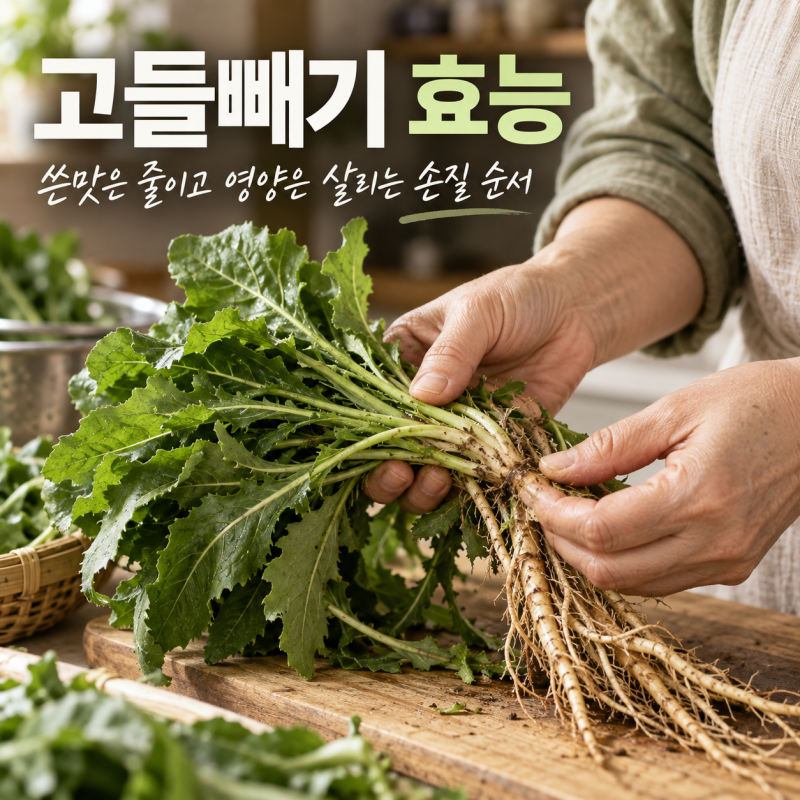 고들빼기 효능, 쓴맛은 줄이고 영양은 살리는 손질 순서