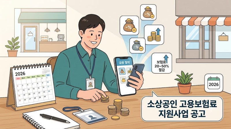 내 돈 절반 아끼는 소상공인 고용보험료 지원사업 공고, 지원 대상과 신청방법 완벽 정리