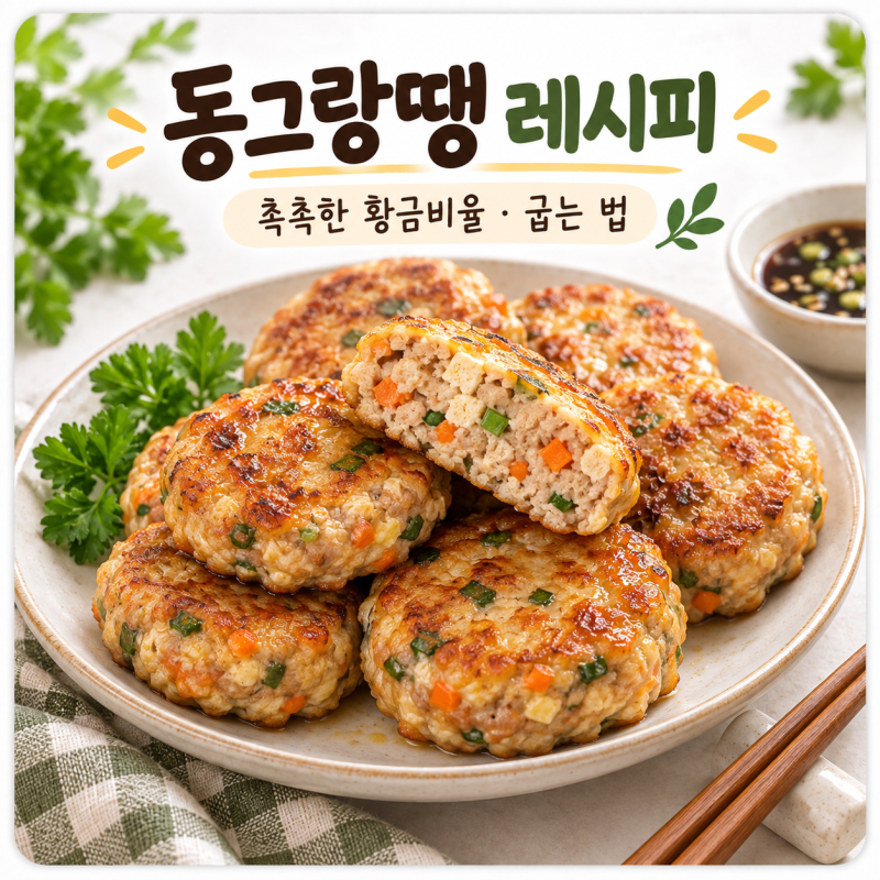 동그랑땡 레시피 황금비율, 두부 물기만 잡으면 촉촉해요