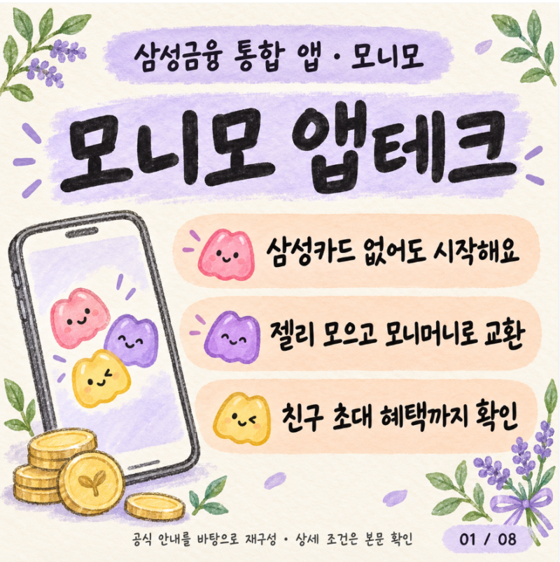 모니모 앱테크 젤리 혜택 챙기고 돈 모으기! 모니스쿨, 빙고게임, 이달의미션 정리
