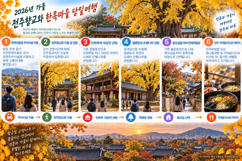 전주향교 은행나무 단풍 언제가 절정? 주차·관람시간 정리