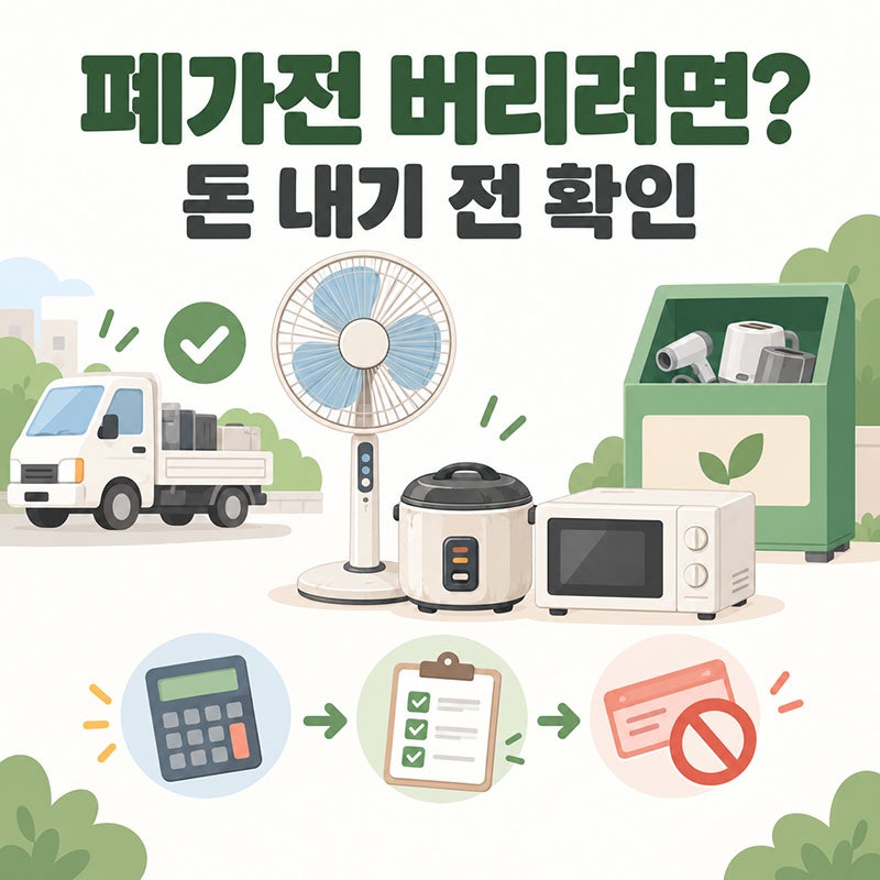 선풍기·전자레인지 버리려면? 폐가전 무료배출 방법부터 확인하세요