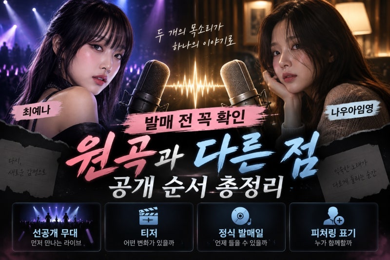 최예나 나우아임영, '보기 드문 여자' 듀엣 발매 전 확인 순서