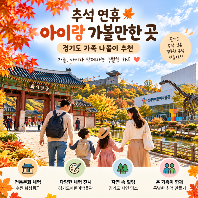 추석 연휴 아이랑 갈만한 곳, 경기도 가볼만한 곳 추천