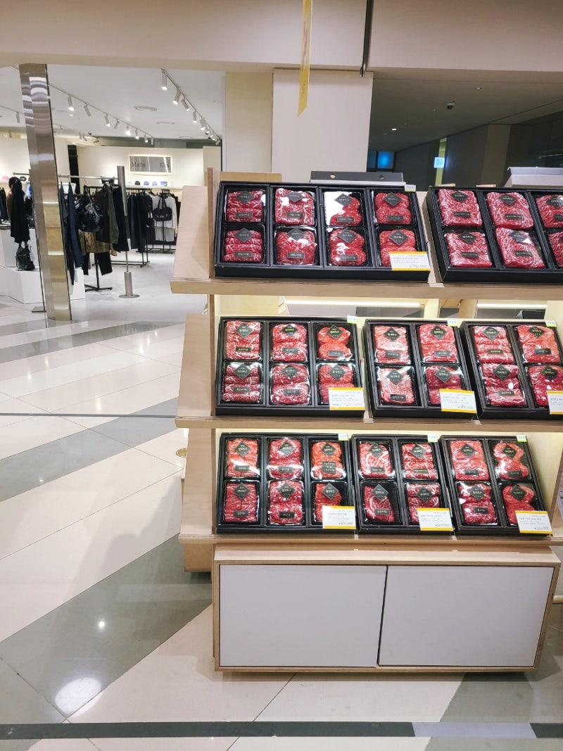 목동 현대백화점 추석 선물세트 구경 소고기·참치·김·전복·한과까지