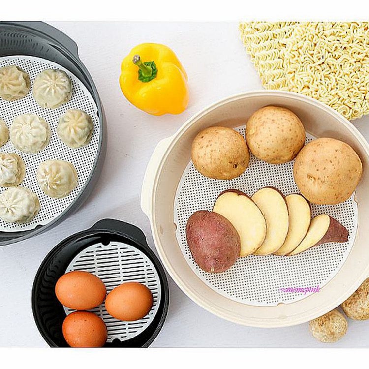 전자레인지용기 국산 라면 전자렌지 찜기 대형 계란찜 고구마 쿠커 만두 뚜껑 감자 그릇 전....