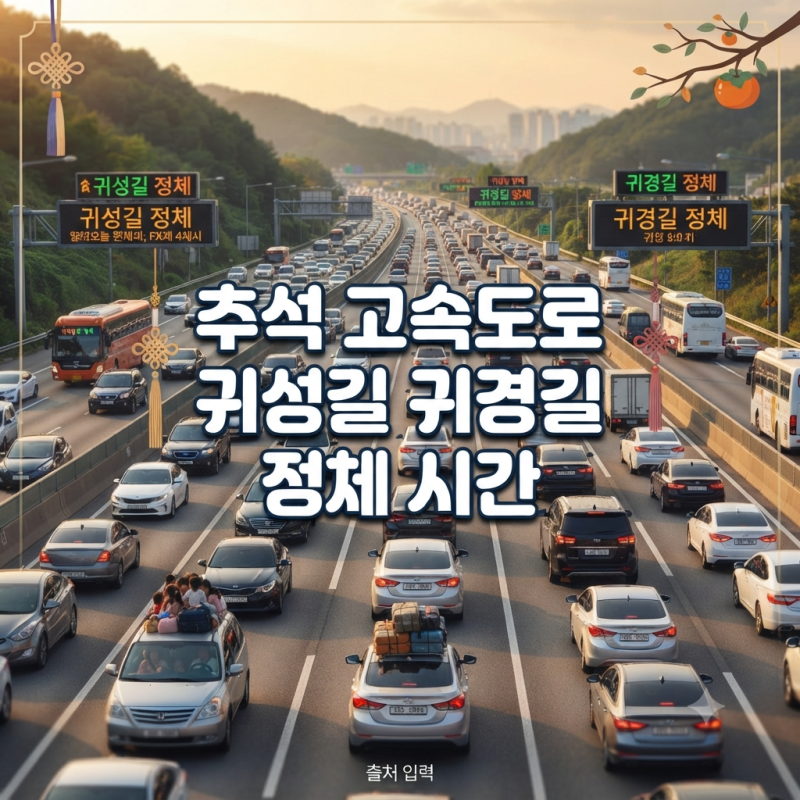2026 추석 귀성길 언제 출발할까? 정체 시간과 교통상황 확인법