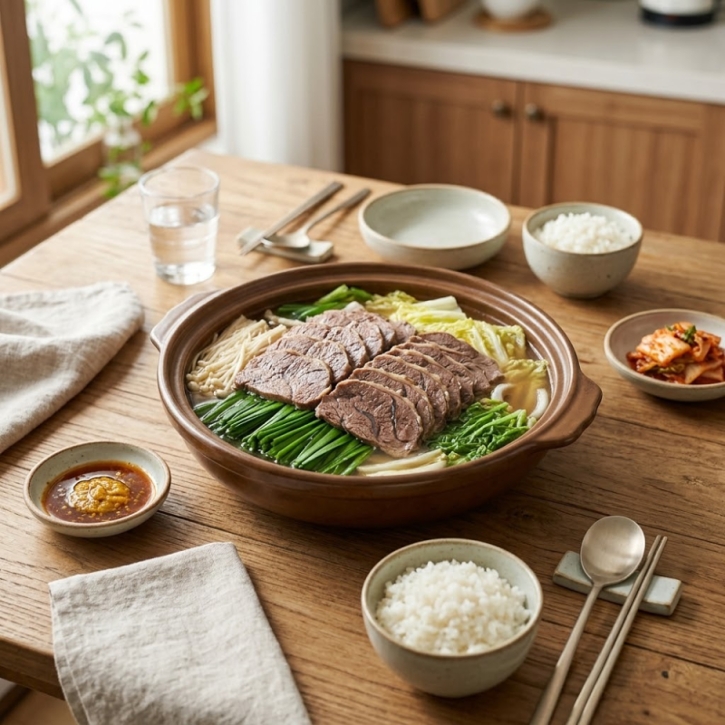 고소영 갈비살수육 25분 완성 레시피 아롱사태보다 부드러운 소고기 수육 전골 비법
