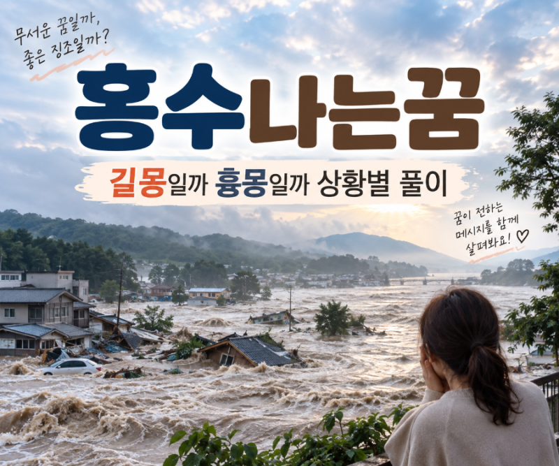 홍수나는꿈 길몽일까 흉몽일까 상황별 풀이