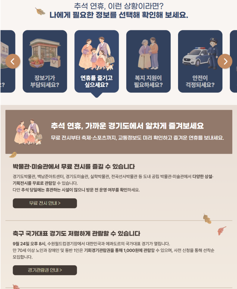 2026 추석 경기도 가볼만한곳 BEST 10, 추석 당일 여는 곳부터 무료 전시까지