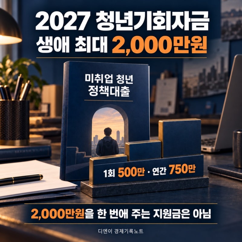 2027 청년기회자금이란? 대상·조건·한도 2,000만원 정리