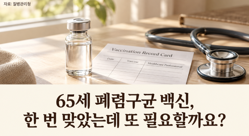 “65세 폐렴구균 예방접종 무료일까?” 가격·접종 주기 총정리
