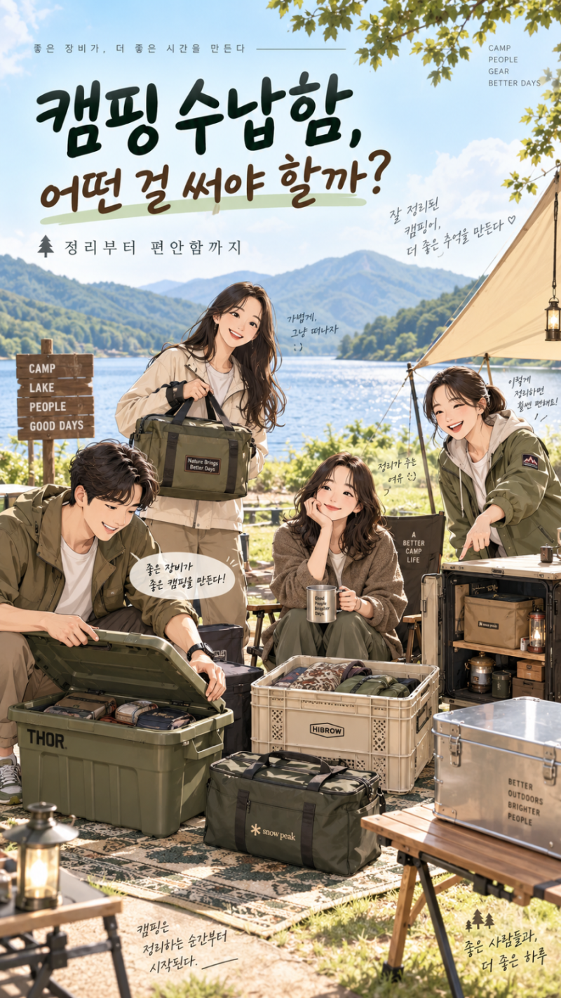 캠핑 수납함, 어떤 걸 써야 할까? 종류별 장단점부터 크기 선택까지!