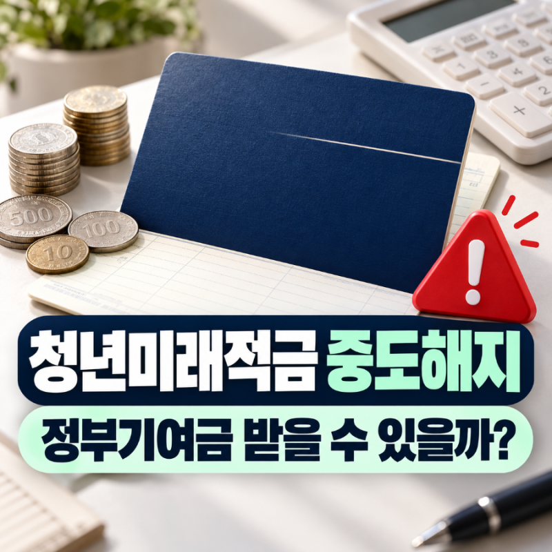 청년미래적금 중도해지하면 어떻게 될까? 정부기여금·비과세·재가입 정리