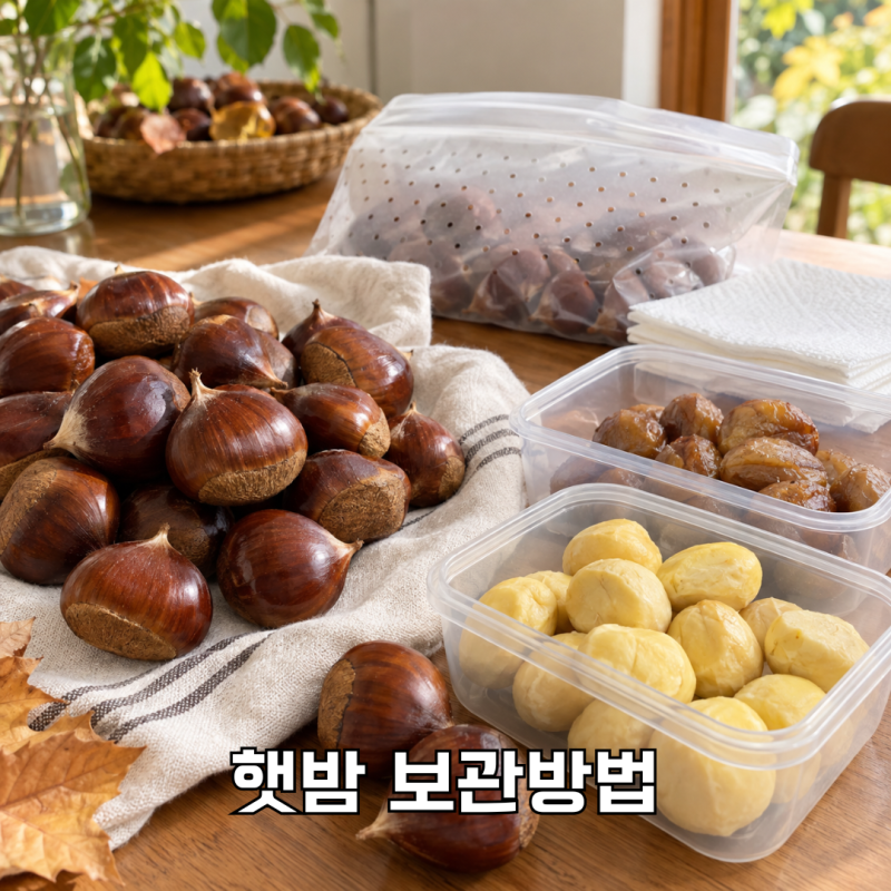 햇밤 보관법, 씻어서 냉장할까 그대로 냉동할까?