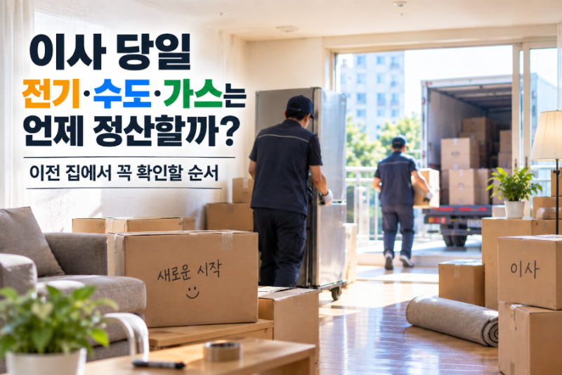 이사 당일 전기·수도·가스는 언제 정산할까?｜이전 집에서 꼭 확인할 순서