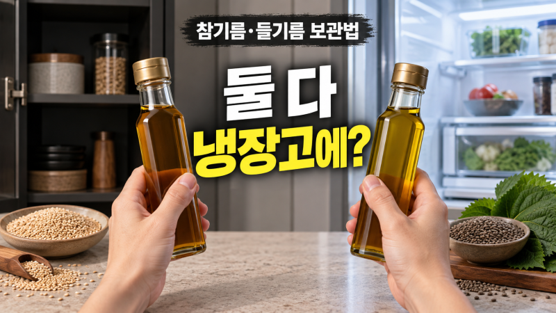 참기름은 실온, 들기름은 냉장?｜헷갈리는 기름 보관법 제대로 정리