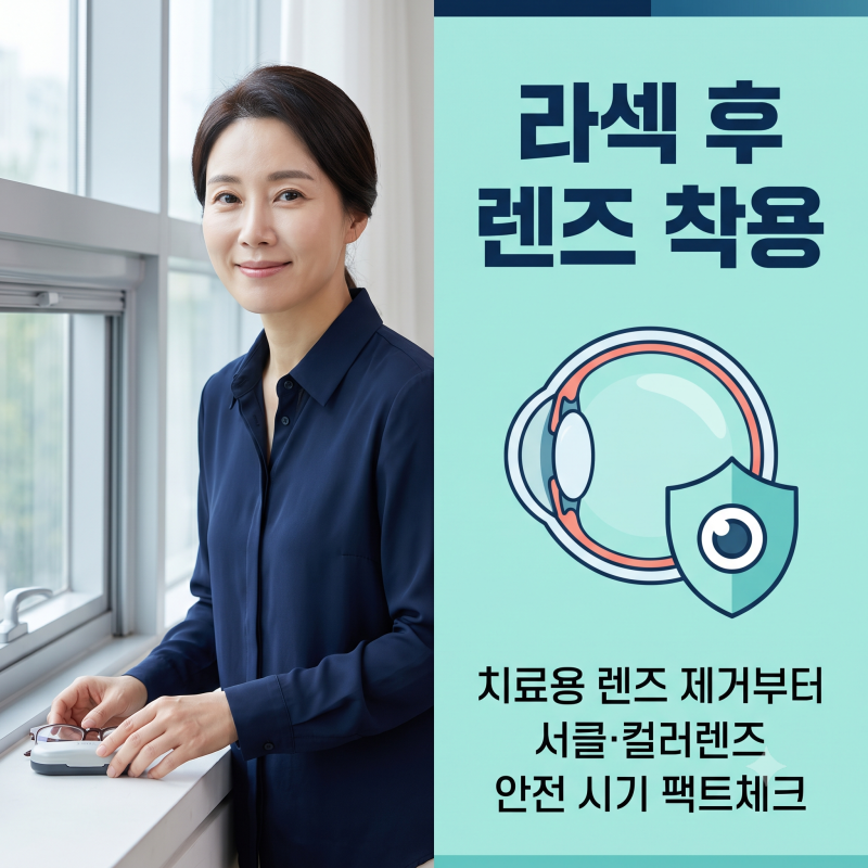 라섹후 렌즈 착용 시기와 의사가 경고하는 안구 체크사항