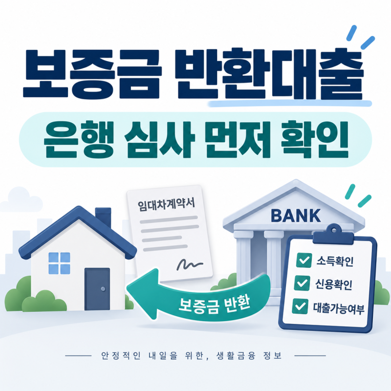 세입자 나가는데 보증금이 부족하다면? 전세보증금 반환대출, 먼저 확인할 것은 따로 있습니....